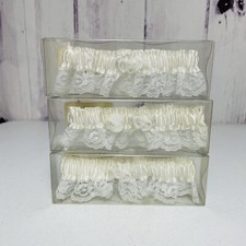 3 Bride Leg Wedding Garters Lace White Garter Bridesmaid Lot