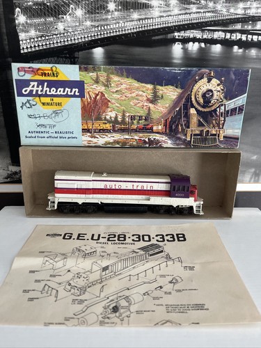 Locomotora de colección Athearn 3495 Auto Train Maniquí Diesel U33-B Escala HO Calibre | Condition: Used