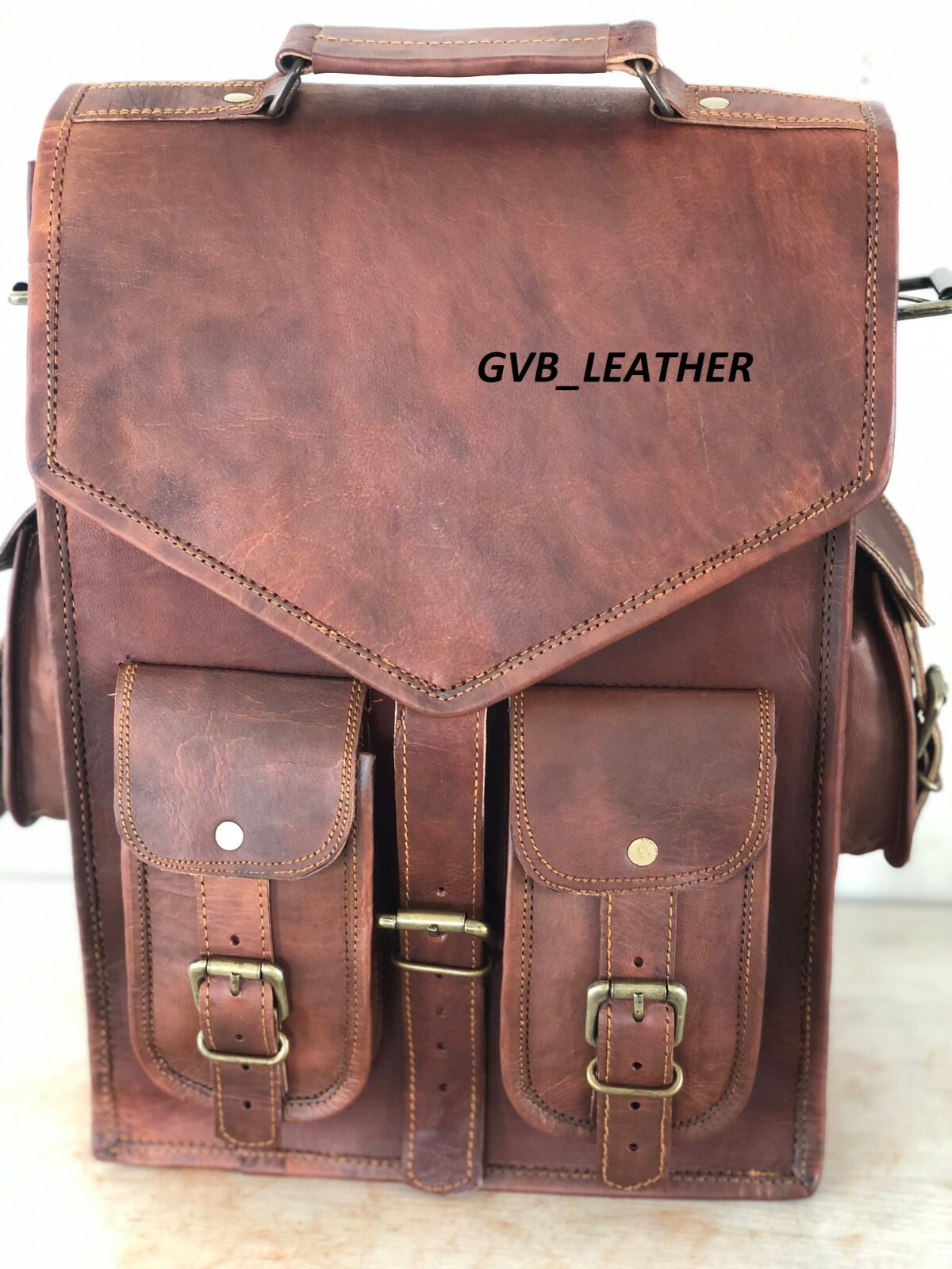 Nuevo Grande Múltiple Tamaño Cuero Mochila Bandolera Bolsa de Viaje