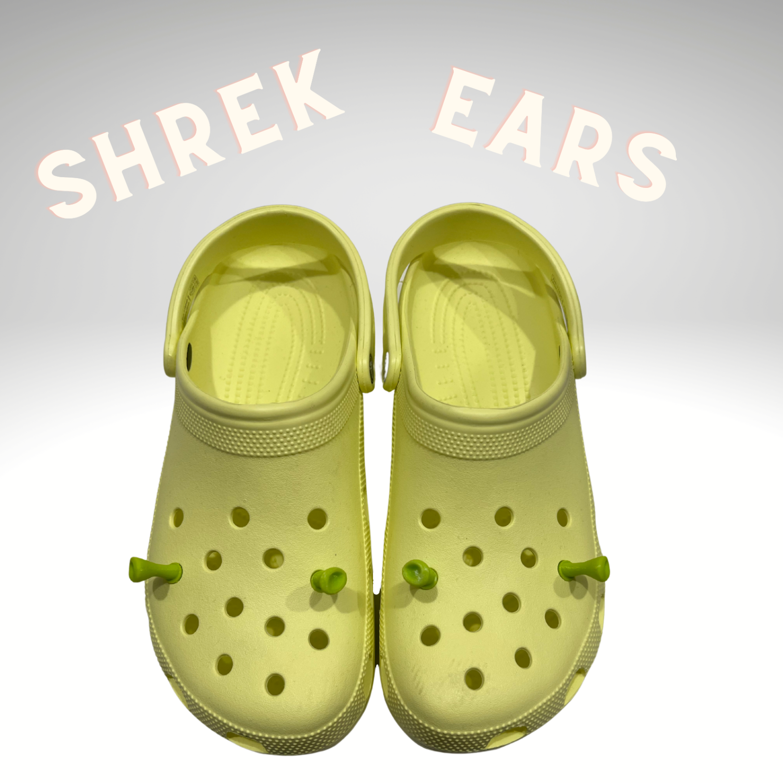 Shrek Ear Croc Shoe Charm - Ogre Ears Croc Charm Accessories x4 Ears - 100%  Citrus Green Match : : Fashion