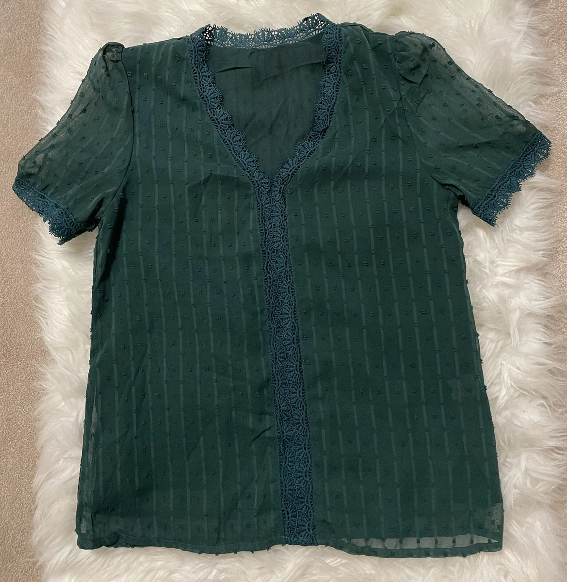 green short sleeve blouse