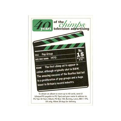 1995 PG Chimps 40th Anniversary Trading Card Pop Group #15 | eBay