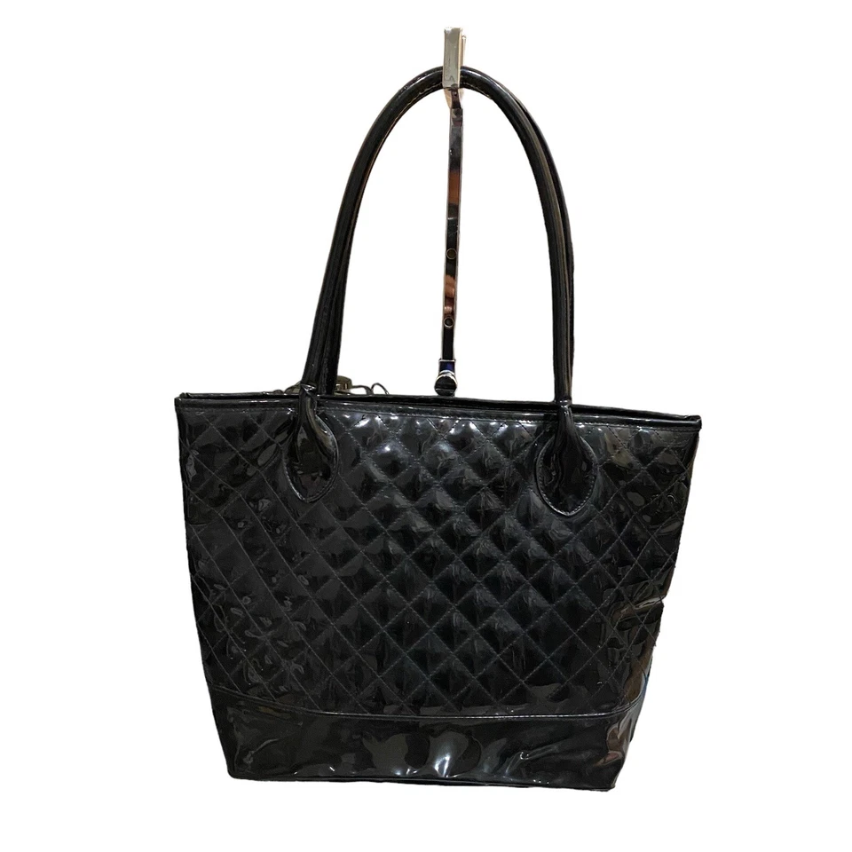 Nordstrom Quilted Pattern Black Tote Bag - Image 2 of 4