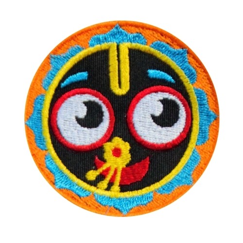 baby Jagannath patch - patch / Indian smiley face - Picture 2 of 12