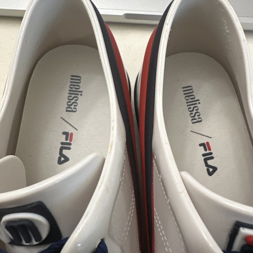 Zapatillas Melissa Fila Row Ad Blanco Azul Rojo Fila Ad Zapatos Cordones Talla 8 - Imagen 4 de 15