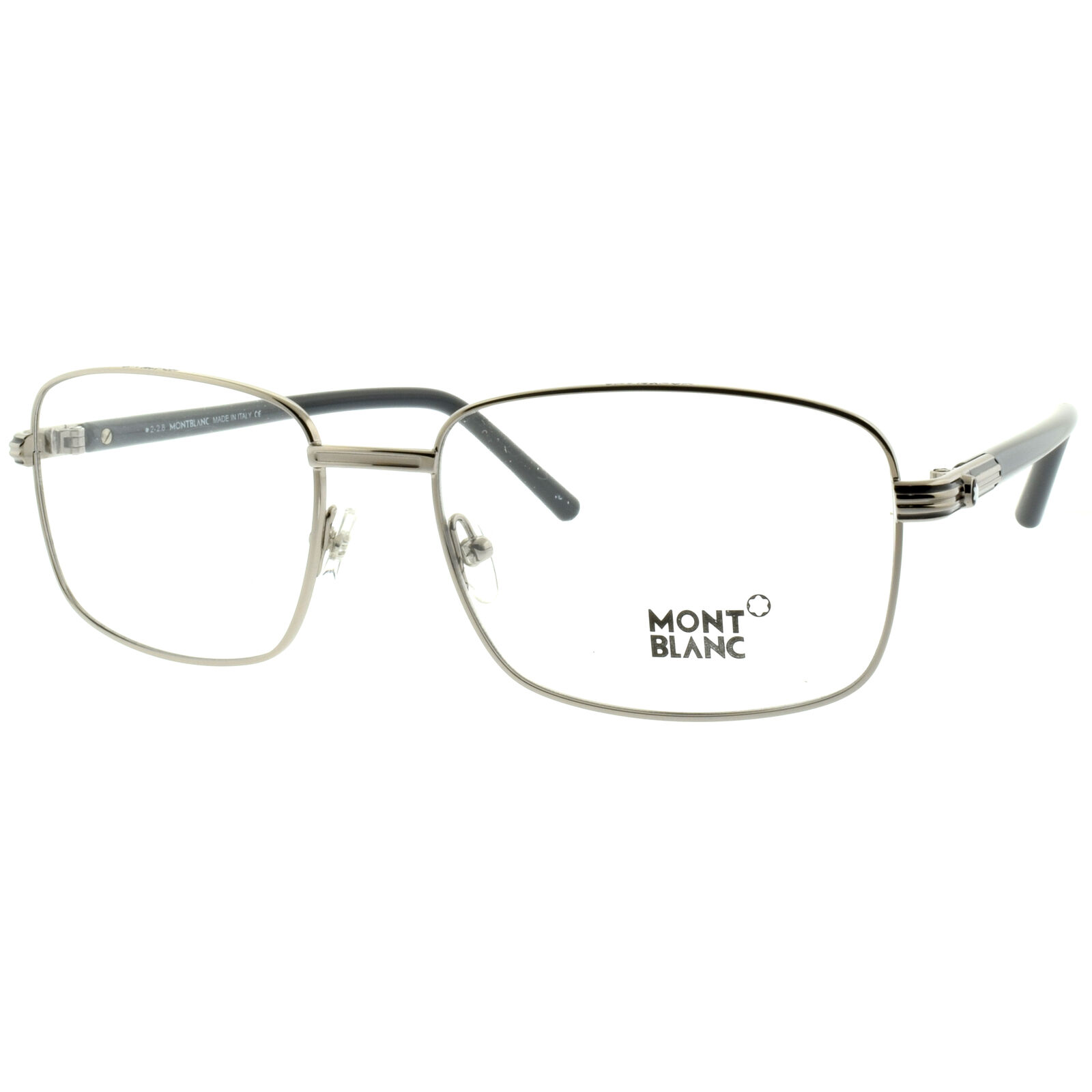 Montblanc MB0530 012 Gray Rectangular Optical Frames Eyeglasses Nowy przyjazd