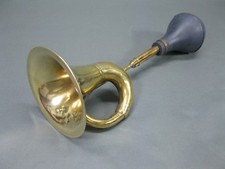 Messing Ballhupe Oldtimerhupe Tr&ouml;te  44 cm  Durchmesser 15 cm Brass