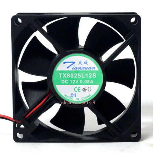 Origina Tianxuan TX8025L12S Cooler Fans DC 12V 0 08A 2Pin Cooling Fan