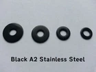 A2 BLACK Stainless Steel M8 Penny/Mudguard/Repair Washers