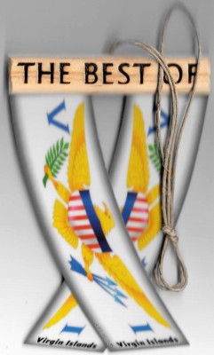 Virgin Islands V I Rear view mirror car flags unity flagz for inside the car