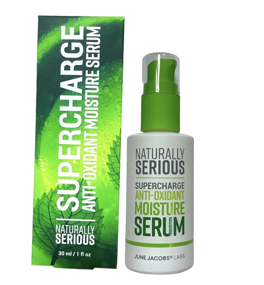 Lote 3 June Jacobs Naturally Serious Supercharge Suero Hidratante Antioxidante 1 Oz Foto 2 de 4