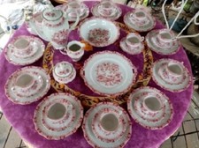 Service à Thé Porcelaine Bavaroise Seltmann Weiden Bavaria Modèle Theresia Rose