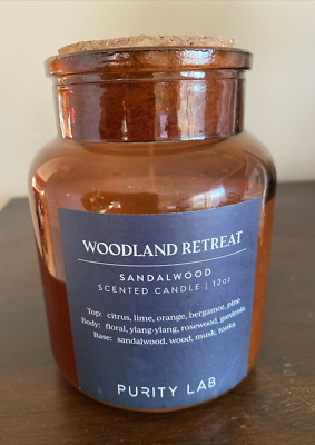 Purity Lab Candle Unused Woodland Retreat Sandalwood Soy Candle 12 Oz Australia