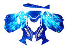 SKI-DOO REV XM SUMMIT SNOWMOBILE SLED KIT WRAP SPLASH BLUE 13-15 