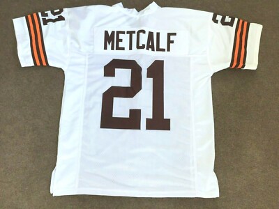 UNSIGNED CUSTOM Sewn Stitched Eric Metcalf White Jersey - M, L, XL, 2XL