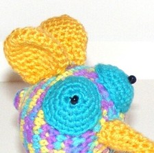 Insect, mosquito, crochet, fantasy, 3.5"Tall, Stands Alone, Multi-Colored