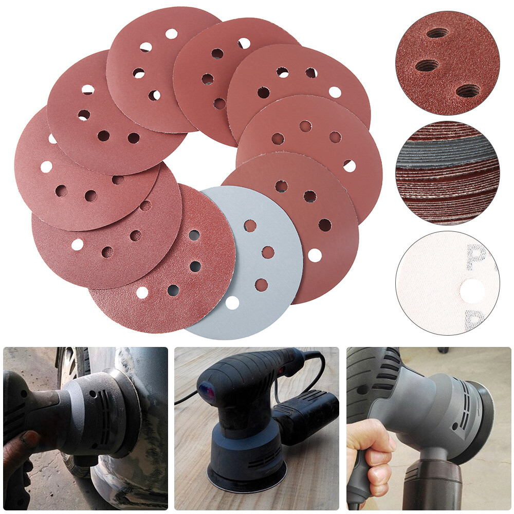 125mm 5" Sanding Discs 80/ 180/ 240/ 320/ 400/ 800/ 1000/ 1500/ 2000