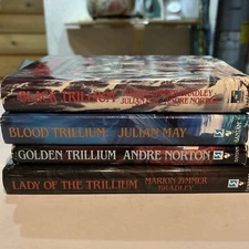 1990 Black Trillium Trilogy: Lady, Black, Golden & Blood By May, Bradley,Norton