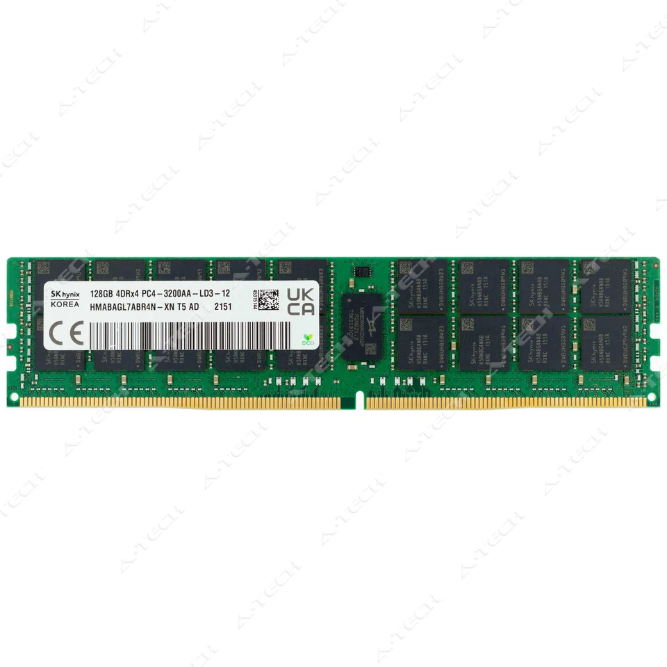 Hynix 128GB DDR4 3200 MHz PC4-25600 LRDIMM Server Memory RAM (HMABAGL7ABR4N-XN)