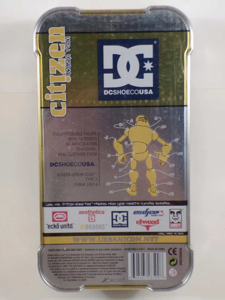 Figura Citizen Urban Icon DC SHOE CO Década 10" Totalmente Posable 18 Articulación Foto 2 de 4
