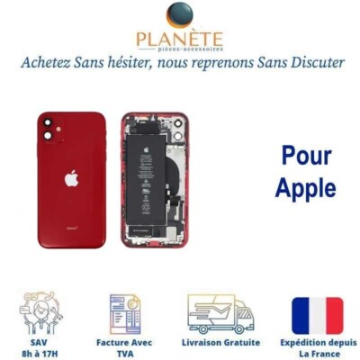 Châssis Complet Rouge Pour IPhone 11 - Avec Batterie Et Caméra Arrière - Occasion