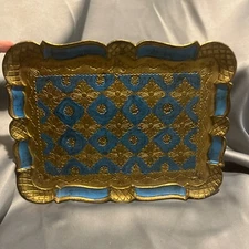 Tray With 10 Pairs Of Earrings. 4 Clip Ons, 6 Hook Earrings. Used.