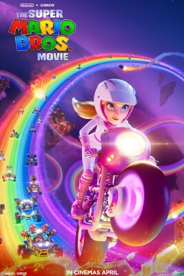 Mario Bros Princess Peach Rainbow Road Poster 24x36 inches | eBay