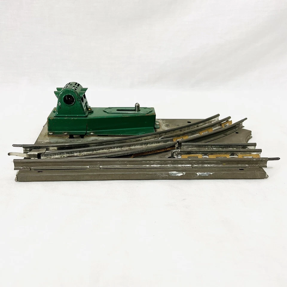 Vtg American Flyer Lines Manual Left Track Switch w/ Red Green Covered Lights - Image 4 of 4