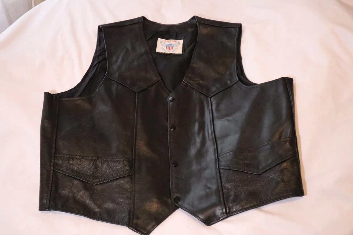 Vanguard Leather Outer Shell Black Coats, Jackets & Vests for Men