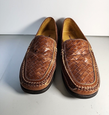 JOHNSTON & MURPHY Tidwell 20-8543 Mens 10 1/2 M Brown Woven  display picture 1