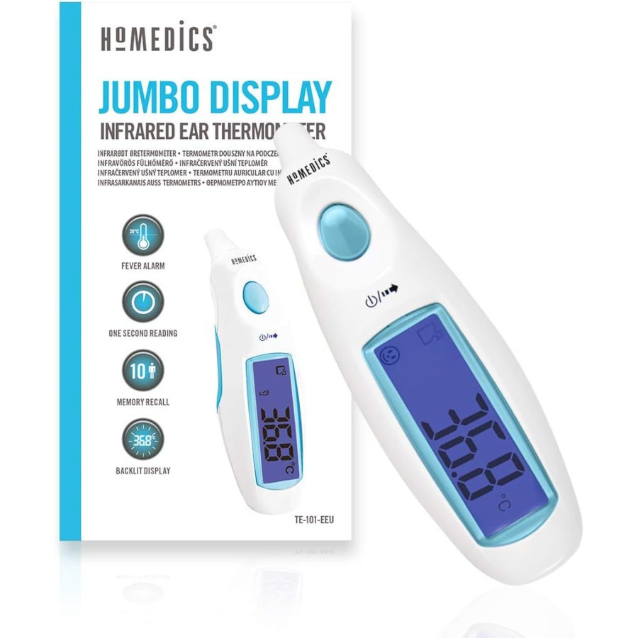 HoMedics Termometro Infrarossi da Orecchio Jumbo Display art TE-101