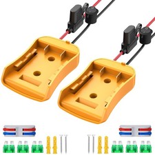 2 Pack Power Wheel Adapter for Dewalt 20V Battery, Converter Kit with Fuse  Swi