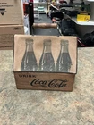 1940s Coca-Cola Vintage Wooden 6-Pack Glass Bottle Holder