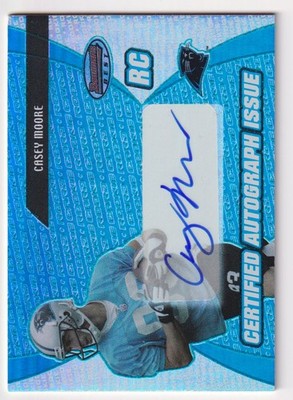 2003 Bowman's Best Blue Casey Moore Rookie Auto 105/499 Carolina Panthers #153