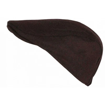 Béret Casquette Plate Marron en Laine Feutre Taille Ajustable Magny-Taille uniq - Photo 1/4