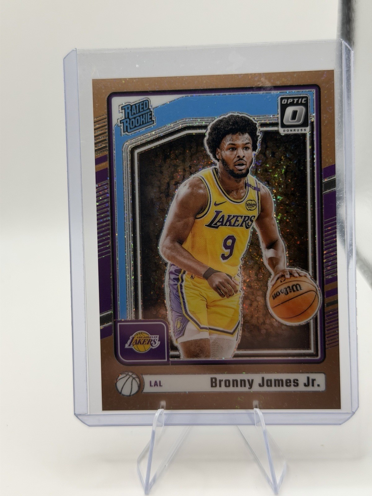 2024-25 Panini Donruss Optic - Bronny James #282 Copper Glitter Prizm /99 (RC)