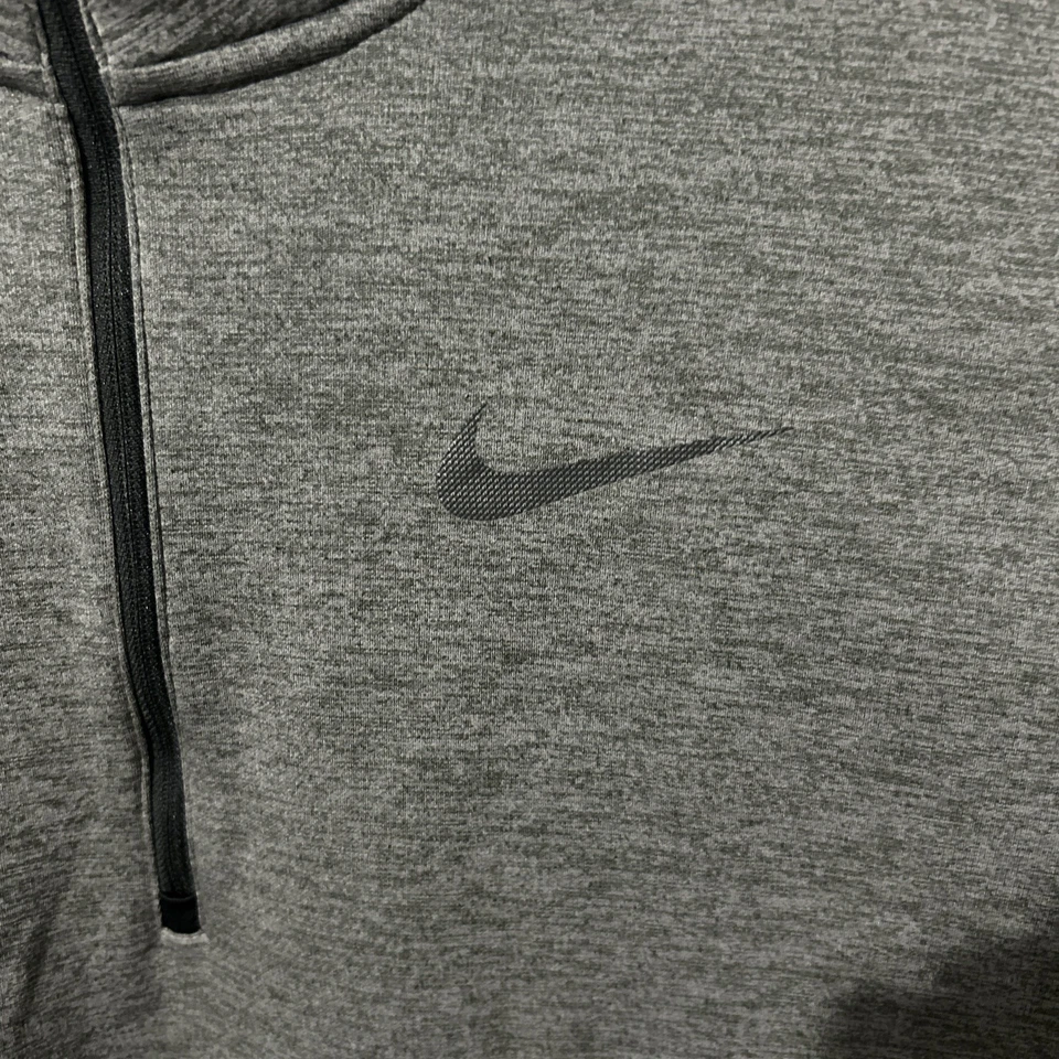 Nike Sweatshirt Men XXL-Tall Dri Fit Quarter 1/4 Zip Up Pullover Sweater Gray  - Image 2 of 4