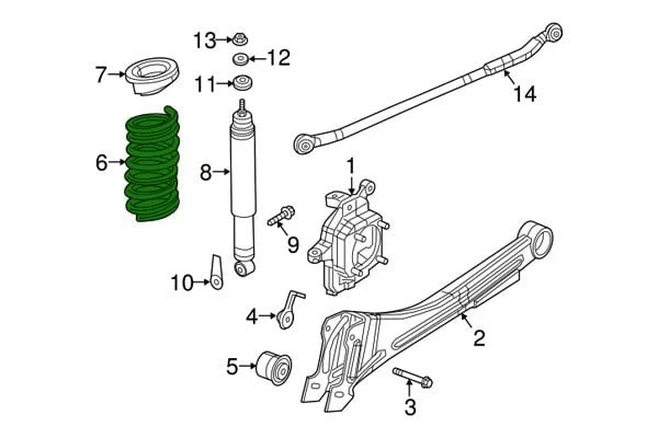 For Ram 3500 2013-2014 Ram 68172127AB Front Coil Spring - Imagem 2 de 3