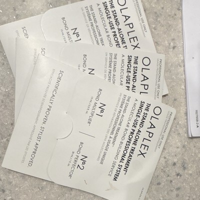 OLAPLEX No.1 Bond Multiplier & No.2 Bond Perfector single use packets 