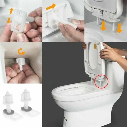 Affine Bathroom Toilet Seat Slow Soft Close Anti-Slam D Shape Wraparound White Modern | £44.99 | Mirror Online - View #9