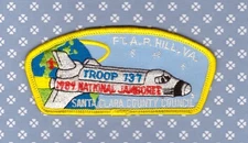 JSP - Santa Clara County Council  -Mint- Jamboree 1989 -  Yellow  Twill left