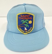 Vintage Saint Thomas Virgin Islands Snapback Trucker Mesh Hat Vacation Vibes