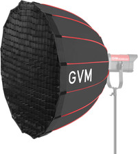 GVM 90Cm Parabolic Softbox, Quick Setup Portable Light Modifier with Honeycomb G