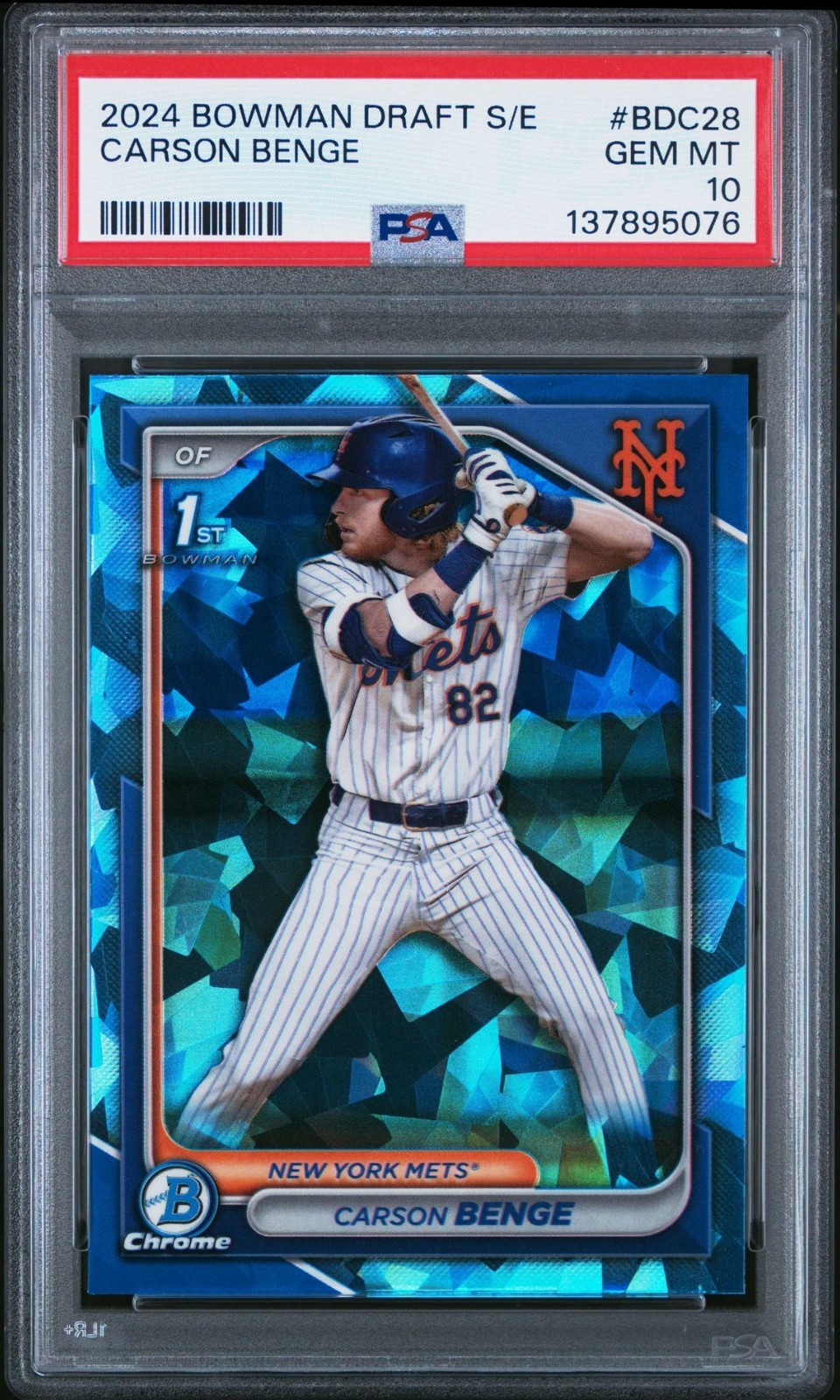 2024 BOWMAN DRAFT SAPPHIRE EDITION BDC28 CARSON BENGE PSA 10