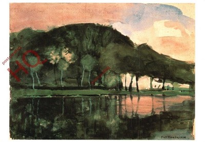 Ansichtskarte::Piet Mondriaan, Aan De Amstel [Kunst unbegrenzt]