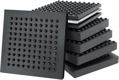 BXI Exercise Equipment Mat Heavy Duty 4x4 4 Pcs Rubber Pad