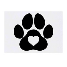 'Paw Print Heart' Temporary Tattoos / Transfers TO00030260 