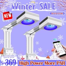 PopBloom 2X RL115 240W Full Spectrum App Programmable Marine LED Aquarium Light