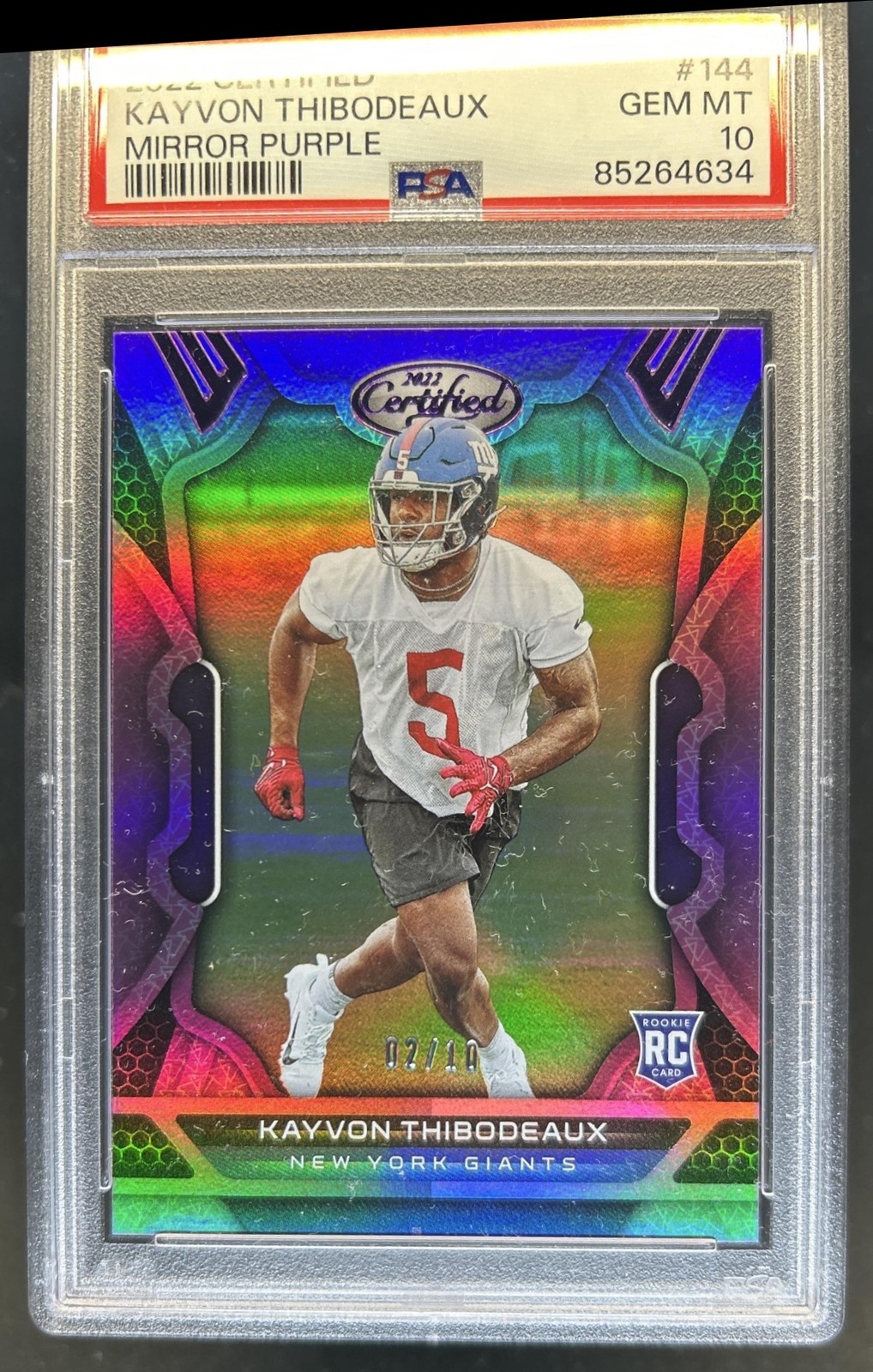 Kayvon Thibodeaux Panini Certified #144 Mirror Purple