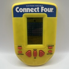 Milton Bradley Connect Four Electronic Handheld Game 2002 Model 4634 Tested